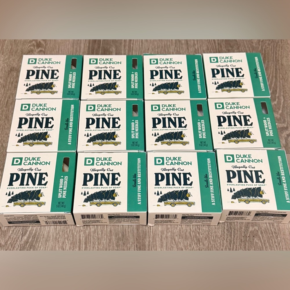 (Pack of 12) Duke Cannon Bar Soap Illegally Cut Pine 5oz Each USA Made Christmas